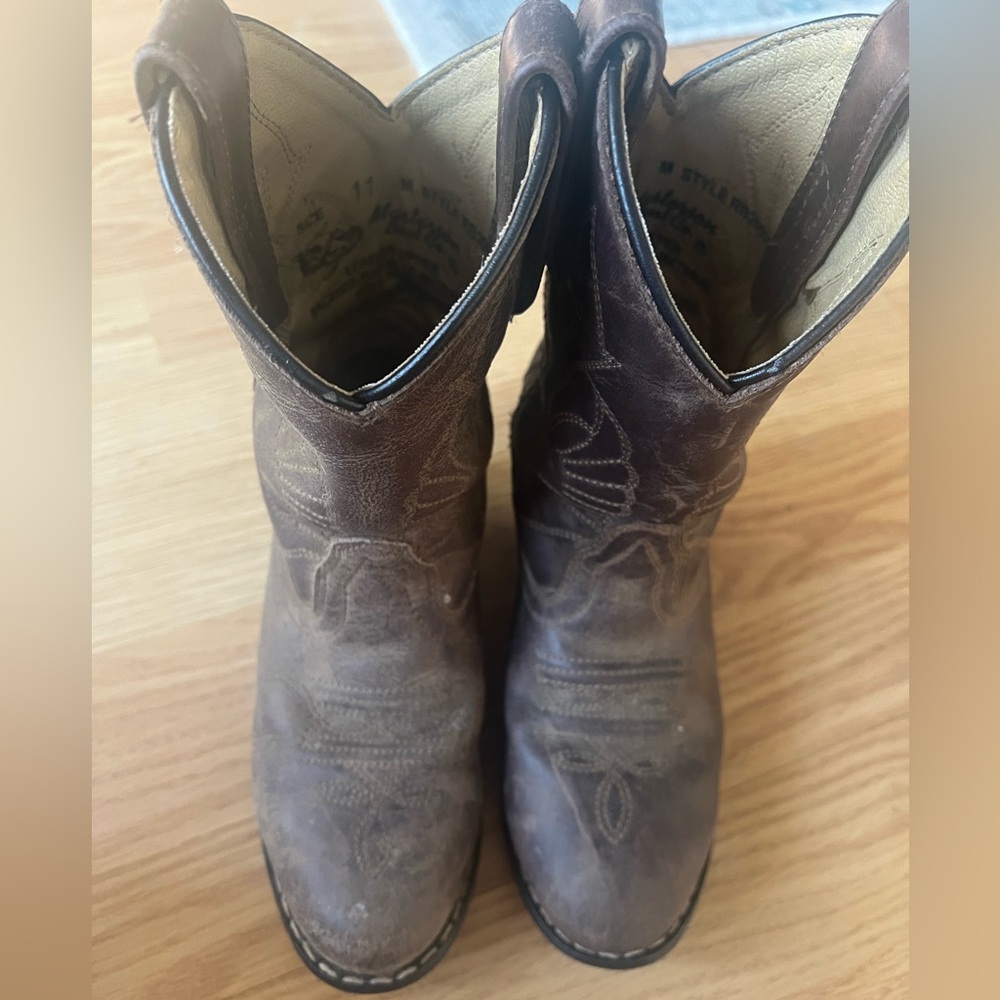 Kids Brown Leather Boots